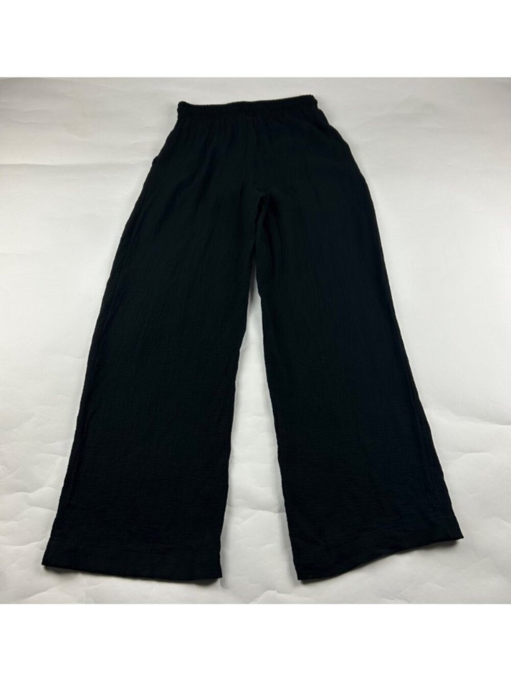 A New Day Black Crinkle Wide Leg Lounge Pant S - Picture 6 of 7